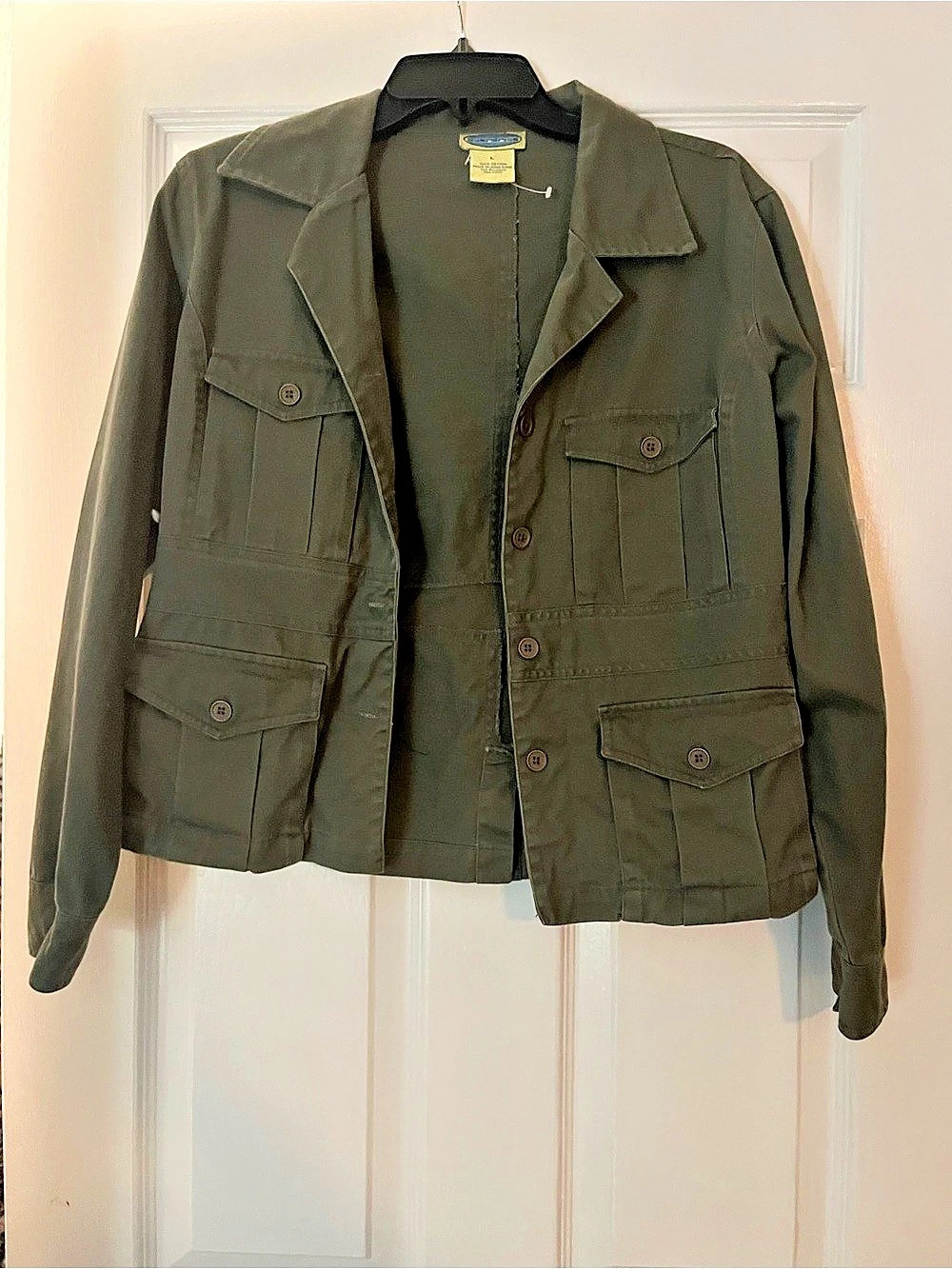 Overdrive Utility Jacket 100% Cotton in Green Size Large NWT